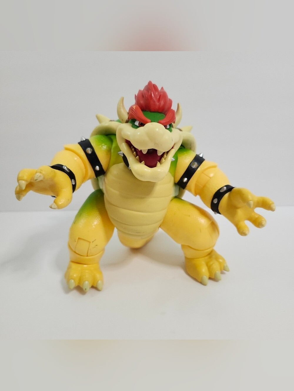JAKKS Nintendo Super Mario Bros. 7" BOWSER Poseable/ Action Figure **Light/Fire